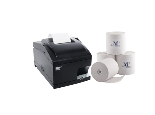 Papier bond 1 épaisseur 3" (77 mm) x 150' (46 m) (50 rouleaux/caisse)